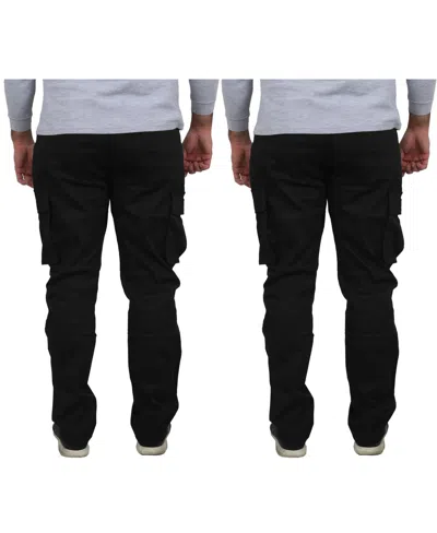 Blu Rock Men's Flex Stretch Cargo Pants In Black