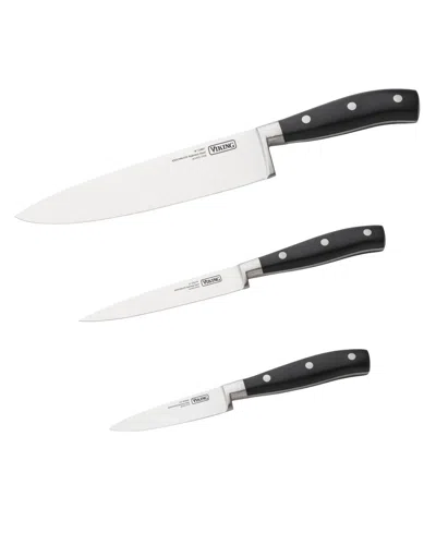 Viking Stainless Steel 3-pc. Chef's Prep Kinfe Set In No Color