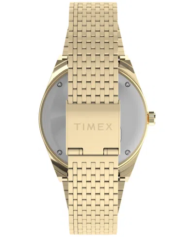 Timex Men's Analog Gold-tone Stainless Steel Watch, 38mm In Gold Tone