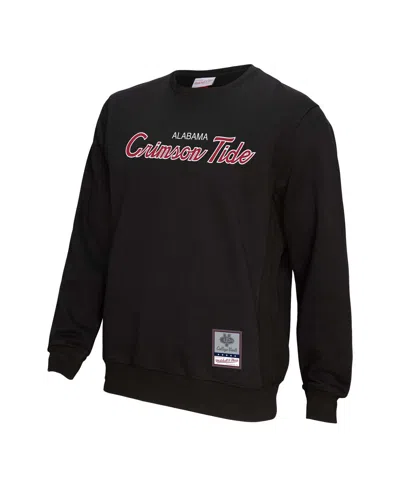 Mitchell & Ness Men's Black Alabama Crimson Tide Elite Script Pullover Sweatshirt In Black