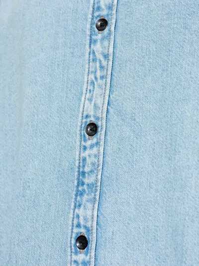 Rag & Bone Long Sleeve Denim Shirt In Blue