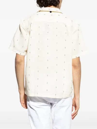 Rag &amp; Bone Avery Embroidered Linen Shirt In Metallic