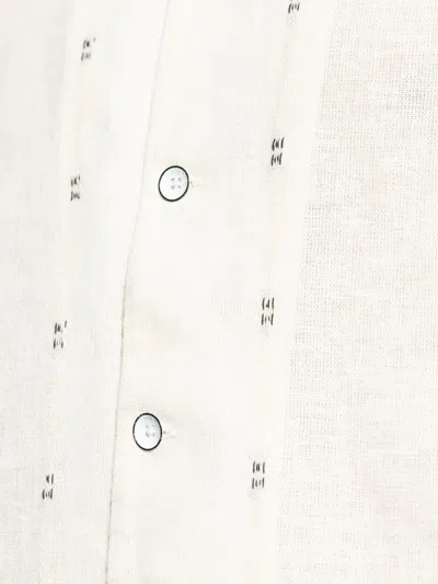 Rag &amp; Bone Avery Embroidered Linen Shirt In Metallic