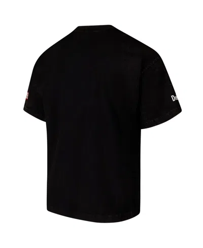 Virtual Thread Men's Black Wolverine Dekryptic Wolverine Deadpool Oversized Fit And Heavy Wash T-shirt In Black