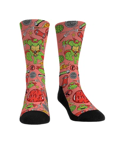 Rock 'em Rock Em' Men's And Women's Teenage Mutant Ninja Turtles Raphael Kaboom Crew Socks In Multi