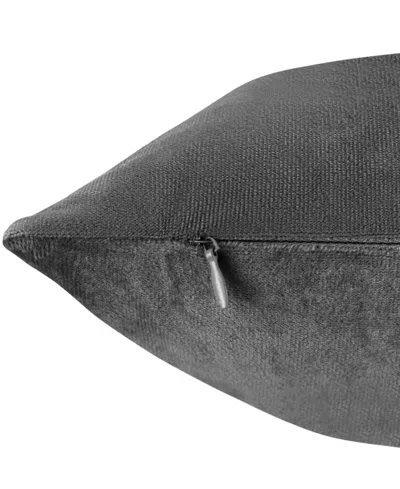 Nestl Elegant Velvet Removeable Cover 2-pack Decorative Pillows, 26" X 26" In Dark Gray
