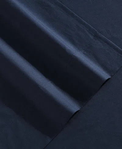 Tommy Hilfiger Solid 200-thread Count Cotton Percale 3-pc. Sheet Set, Twin In Navy