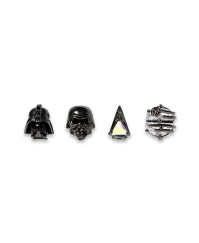 Girls Crew Star Wars Power Of The Dark Side Crystal Gunmetal Stud Set In Black