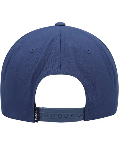 Rvca Men's Blue Arched Snapback Hat In Blue