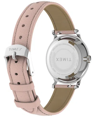 Timex Women's Analog Pink Leather Strap Watch, 31mm