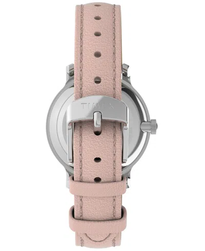 Timex Women's Analog Pink Leather Strap Watch, 31mm