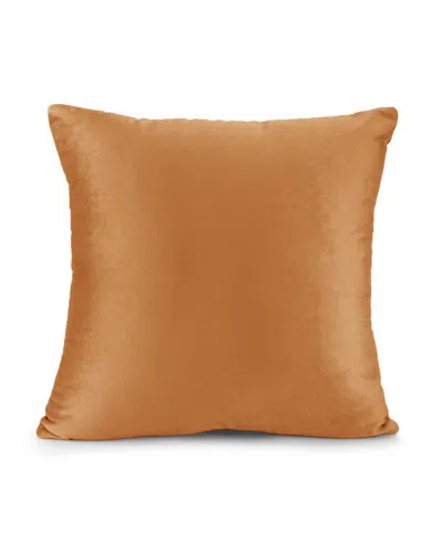 Nestl Elegant Velvet Removeable Cover 2-pack Decorative Pillows, 26" X 26" In Rust