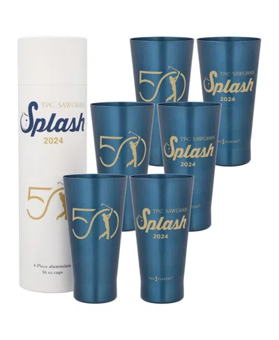 Atlantic Group Distribution The Players 50th Anniversary Sawgrass Splash Aluminum Cup, Set Of 6 In Navy