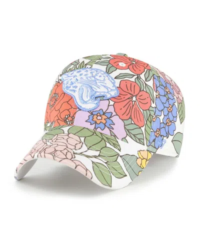 47 Brand Women's White Jacksonville Jaguars Florentina Clean Up Adjustable Hat In White