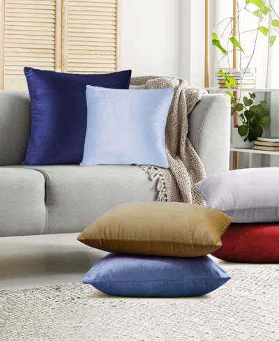 Nestl Elegant Velvet Removeable Cover 2-pack Decorative Pillows, 24" X 24" In Mocha