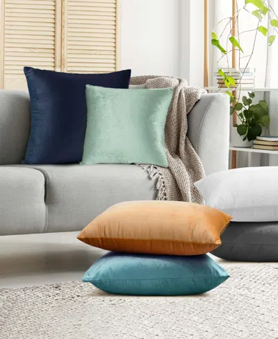 Nestl Elegant Velvet Removeable Cover 2-pack Decorative Pillows, 16" X 16" In Sage Green