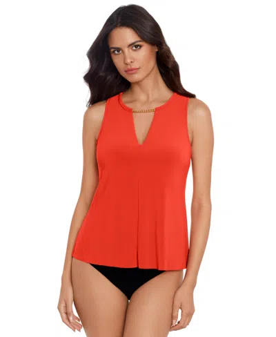 Magicsuit Hyperlink Chanae Tankini Top In Persimmon