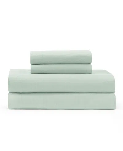 Tommy Hilfiger Solid 144-thread Count Cotton Chambray Washed 4-pc. Sheet Set, Full In Green
