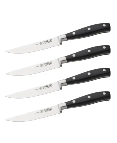 Viking Stainless Steel 4-pc. Steak Knife Set In No Color