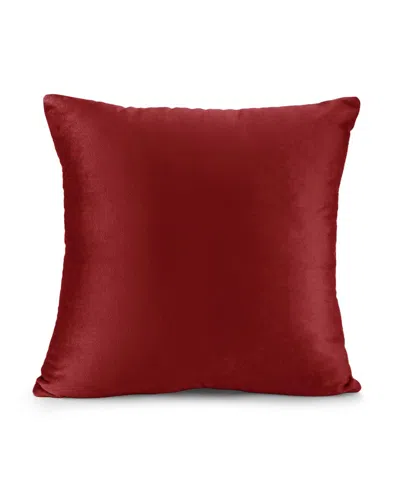 Nestl Elegant Velvet Removeable Cover 2-pack Decorative Pillows, 26" X 26" In Cherry Red
