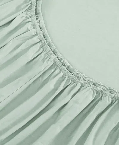 Tommy Hilfiger Solid 144-thread Count Cotton Chambray Washed 3-pc. Sheet Set, Twin Xl In Green