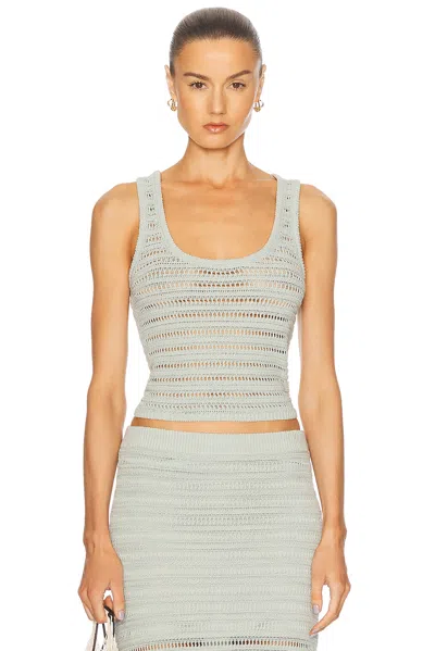 A.l.c . Kira Open Stitch Cotton Blend Sweater Tank In Cascade