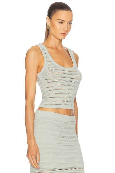 A.l.c . Kira Open Stitch Cotton Blend Sweater Tank In Cascade