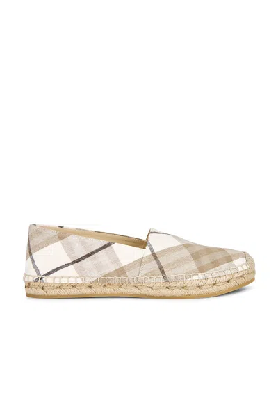 Burberry Women Embroidered Canvas Mews Check Espadrilles In Multi