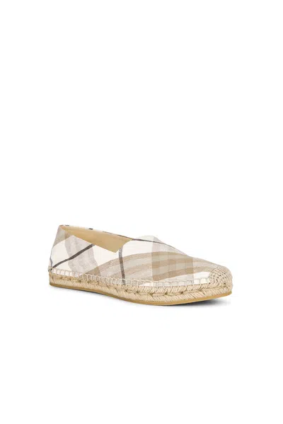 Burberry Women Embroidered Canvas Mews Check Espadrilles In Multi