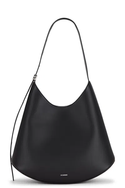 Jil Sander Eldorado Medium Shoulder Bag In Black