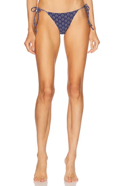 Matteau String Brief Bikini Bottom In Cassis