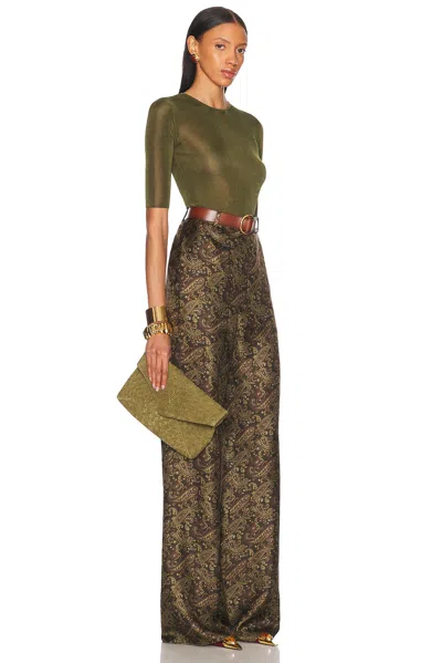 Saint Laurent Ysl Pouch In Vert Moss