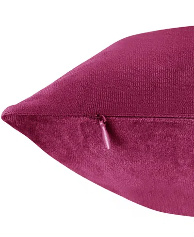 Nestl Elegant Velvet Removeable Cover 2-pack Decorative Pillows, 24" X 24" In Magenta