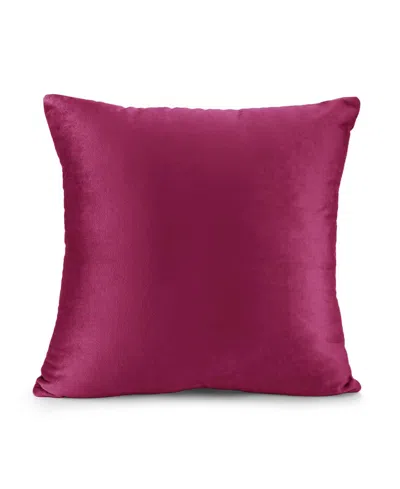 Nestl Elegant Velvet Removeable Cover 2-pack Decorative Pillows, 24" X 24" In Magenta