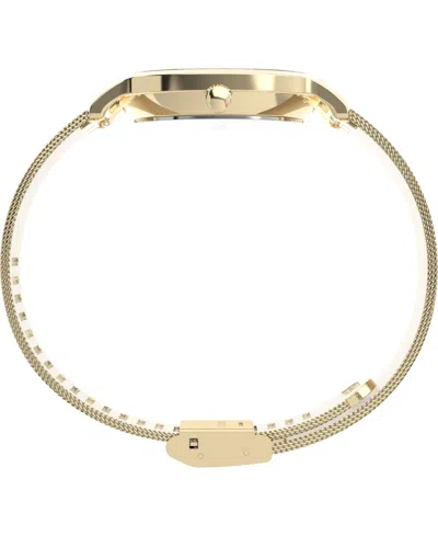 Timex Women's Quartz Analog Gold-tone Stainless Steel Watch, 34mm In Gold