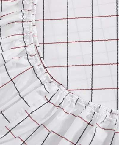 Tommy Hilfiger Printed 200-thread Count Cotton Percale 3-pc. Sheet Set, Twin In Glasgow Windowpane