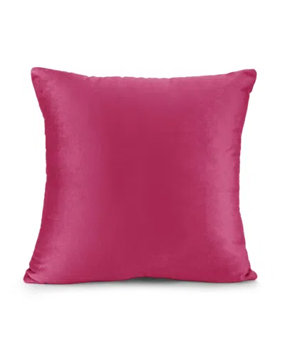 Nestl Elegant Velvet Removeable Cover 2-pack Decorative Pillows, 24" X 24" In Hot Pink