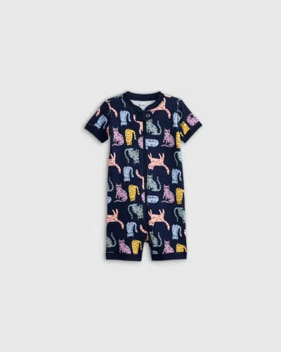 Quince Shortie Onesie Pajama In Cats