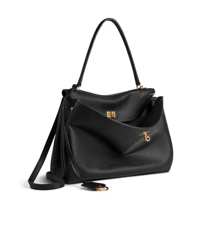 Balenciaga Rodeo Medium Smooth Leather Hand Bags In Black