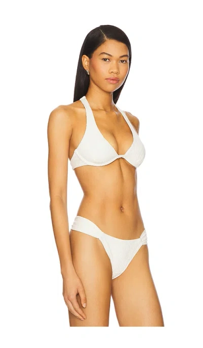 L*space Eco Ocean Rib Isa Bikini Top In Cream