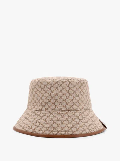Max Mara Allover Logo Bucket Bag In Neutral