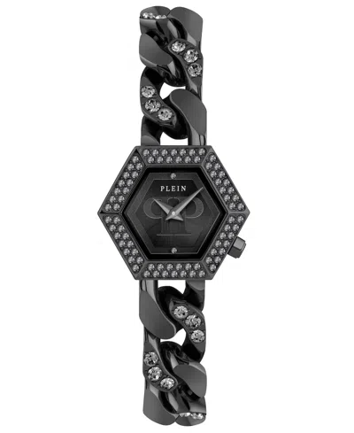 Philipp Plein The Hexagon Groumette Crystal Watch In Ip Black