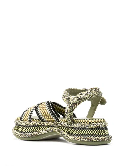 Amambaih Ada Platform Sandals In Green