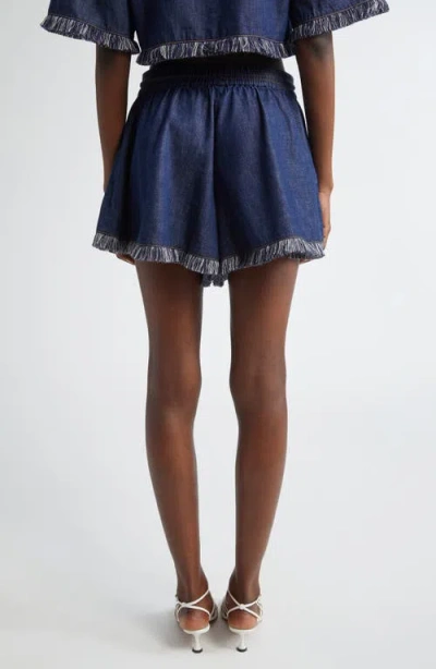 Zimmermann Rhiannon Drawstring Shorts In Atlantic