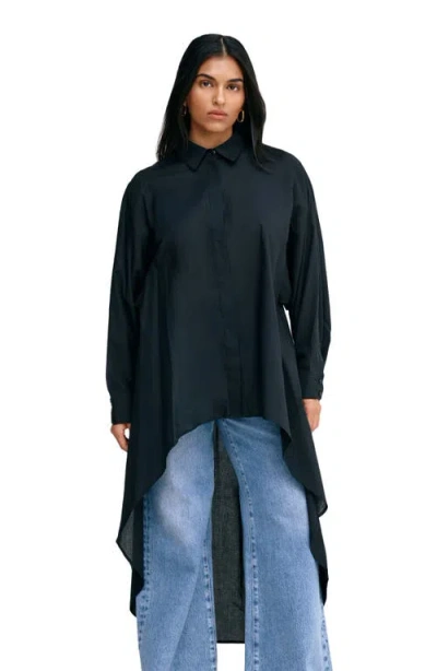 Marcella Patchin High/low Tunic In Black