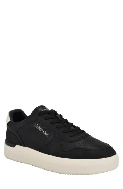 Calvin Klein Men's Brayton Casual Lace Up Sneakers In Black