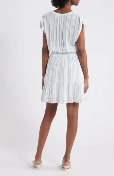 Rails Samina Stripe Smocked Linen Blend Dress In Sonoma Stripe