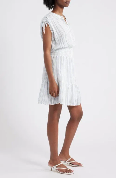 Rails Samina Stripe Smocked Linen Blend Dress In Sonoma Stripe