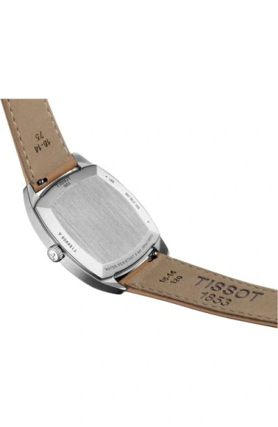 Tissot Stylist Leather Strap Watch, 32mm In Silver