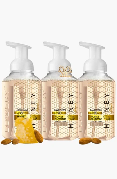 Lovery Foaming Hand Soap Pack Of 3 With Free Swarovski Bracelet In Honey Almond